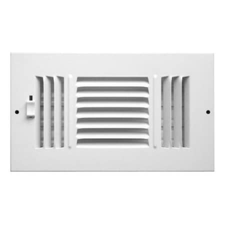 Greystone Greystone C103M08X04 3-Way Sidewall Ceiling Register  8 x 4 in. 4302287